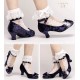 Iris Corolla Elizabeth Double Layer Velvet Shoes(Reservation/5 Colours/Full Payment Without Shipping)